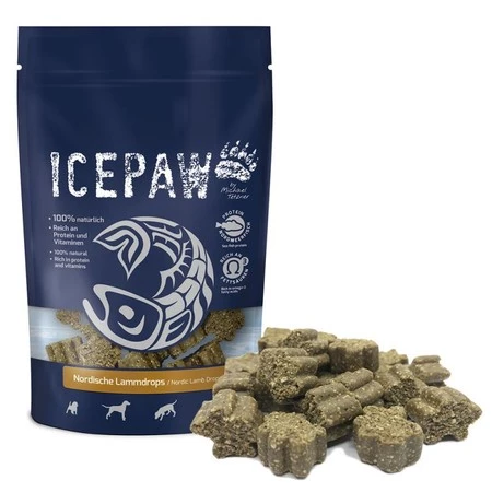 ICEPAW Nordische Lammdrops – przysmaki z jagnięciną dla psów (300 g)