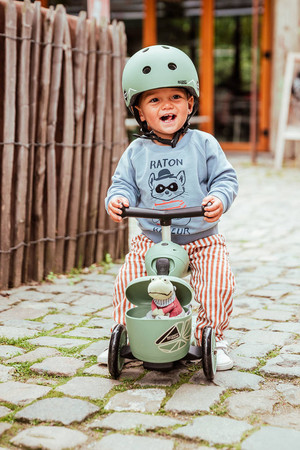 SCOOTANDRIDE Highwaykick 1 Lifestyle 2w1 Jeździk i hulajnoga z zamykanym schowkiem 1-5 lat Green Lines