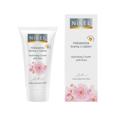 Nikel, Nawilżający krem do twarzy z różą, 50 ml