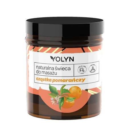 YOLYN Naturalna Świeca do masażu - Cząstka Pomarańczy 120ml