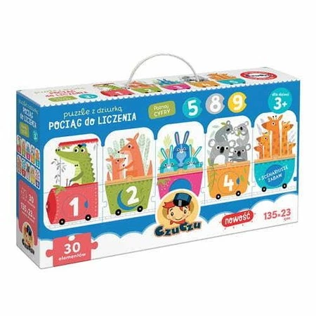 Puzzle z dziurką Pociąg do liczenia -