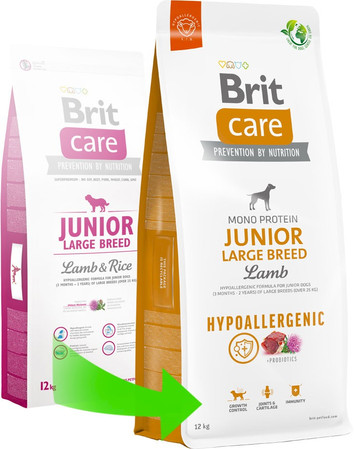 Brit Care Dog Hypoallergenic Junior Large Breed Lamb 12kg