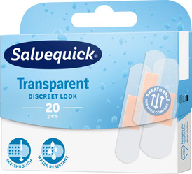 Salvequick, plastry transparentne, mix, 20 szt.