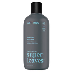 Attitude SUPER LEAVES MEN, Żel pod prysznic, dla mężczyzn - Eukaliptus i szałwia, 415 ml