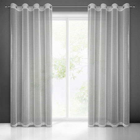FIRANA GOTOWA NOELIA 140 X 250 CM SREBRNY