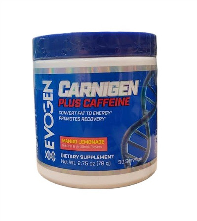 Evogen Carnigen Plus Caffeine spalacz tłuszczu 78 g smak lemoniada mango