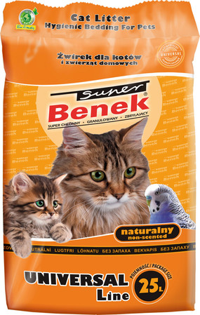 Super BENEK Uniwersalny Żwirek bentonitowy 25l