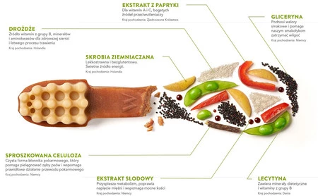 WHIMZEES Szczoteczka do zębów Gryzak dla psa M 12szt.