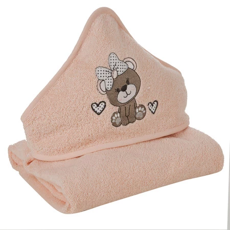 Ręcznik Dziecięcy Baby65 100 x 100 cm, Jasnopomarańczowy