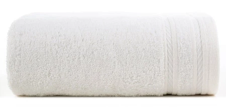 Ręcznik z ozdobną bordiurą w pasy szerokość: 70 cm, długość: 140 cm, kolor: kremowy