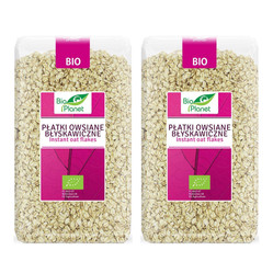 Zestaw: 2x PŁATKI OWSIANE BŁYSKAWICZNE BIO 600 g - BIO PLANET