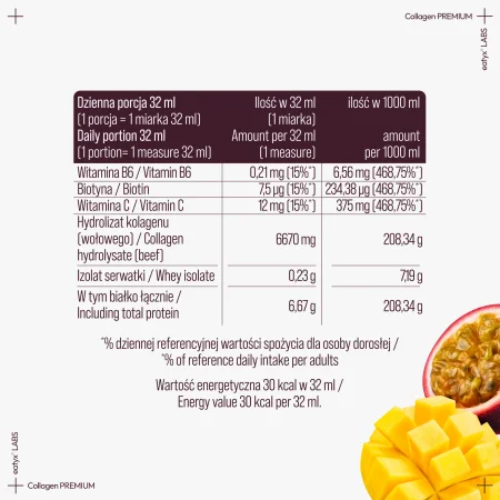 Eatyx Labs Kolagen 200 000 mg z Witaminą C i Biotyną 1000 ml