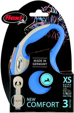 FLEXI NEW COMFORT Smycz taśmowa XS / 3m niebieska