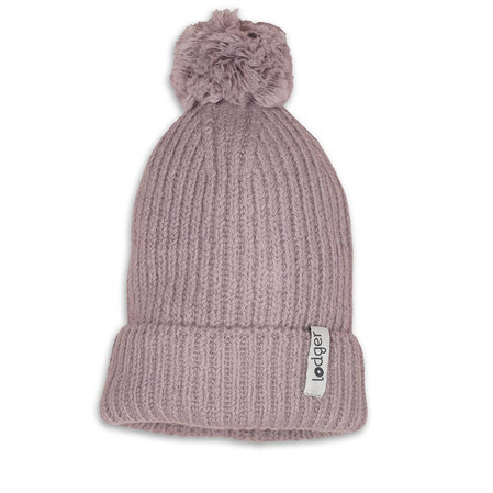 Lodger Czapeczka z wełny merino 100% różowa Rose 1-2 lata