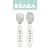 Beaba, Sztućce plastikowe w etui grey