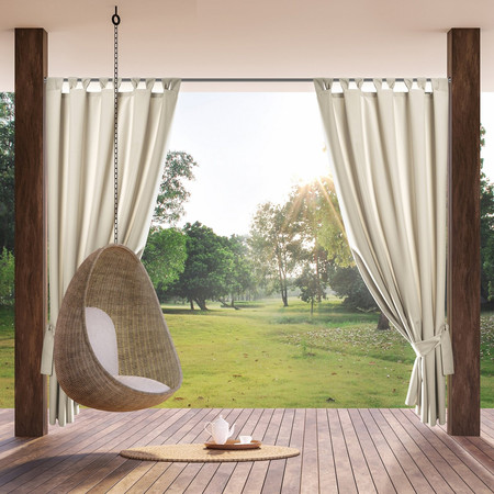 ZASŁONA GOTOWA GARDEN NA SZELKACH 155 X 220 CM JASNOBEŻOWY