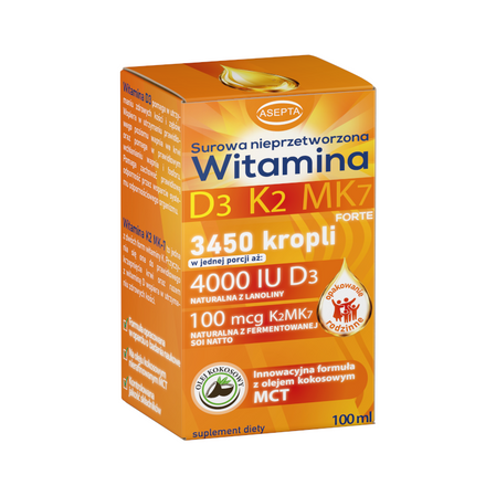 ASEPTA Witamina D3 + K2 MK7 forte - 100ml