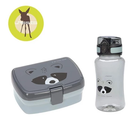 Lassig Zestaw śniadaniowy na lunch Lunchbox + Tritanowa butelka - bidon 460 ml About Friends Szop