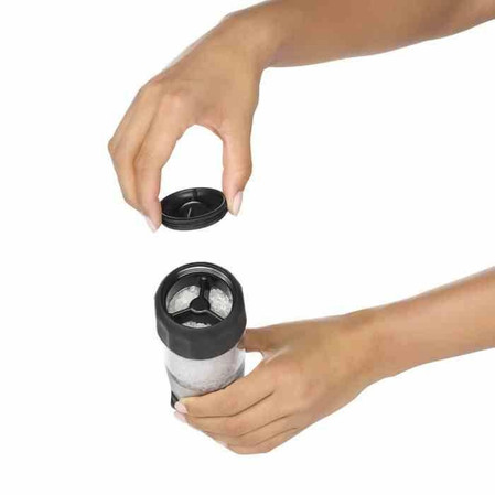 OXO-Młynek do soli stalowy, czarny, Good Grips