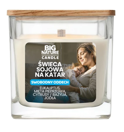 Big Nature Świeca sojowa na katar Swobodny oddech 220g