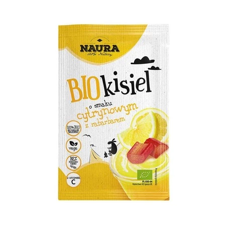 Kisiel o smaku cytrynowo-rabarbarowym BIO 38 g