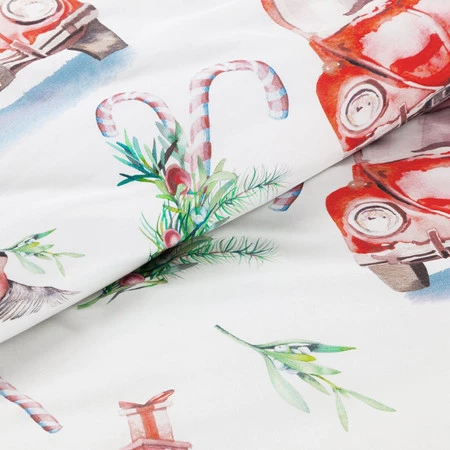 Komplet pościeli świątecznej Candy, 220 x 200 cm, Biały