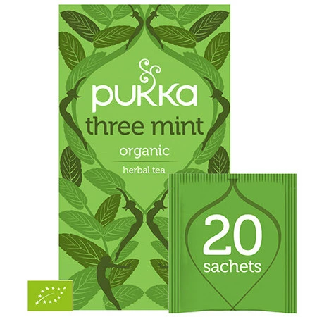 Pukka − Three Mint, herbata chłodząca mięta − 20 saszetek