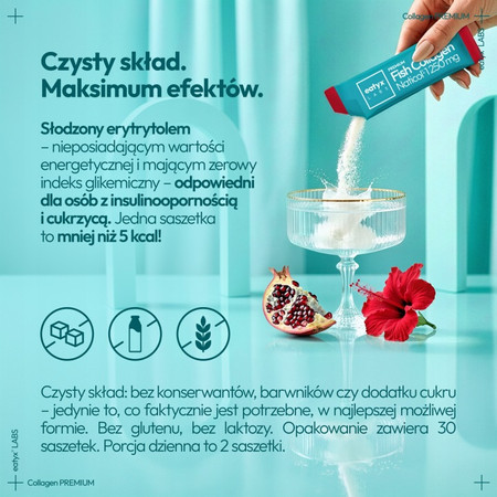 Eatyx Eatyx Labs Collagen Rybi Naticol Peptide Hibiskus-Granat 75g (15 dni kuracji)