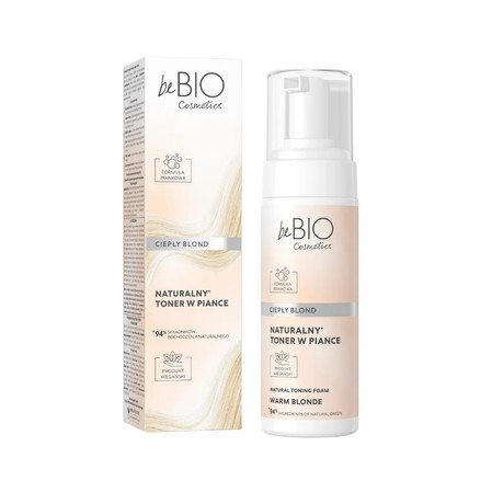 beBIO Naturalny toner w piance Ciepły Blond 120ml