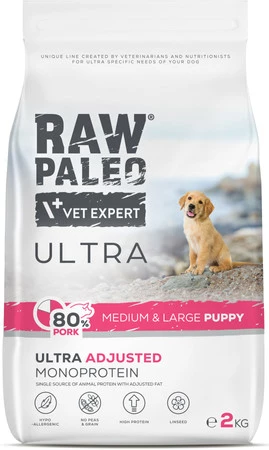 Vet Expert RAW PALEO Medium Large Puppy Ultra Pork 2kg