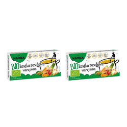 Zestaw: 2x Naura − Kostka rosołowa warzywna BIO − 100 g