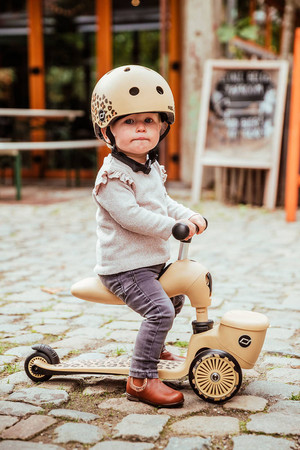 SCOOTANDRIDE Highwaykick 1 Lifestyle 2w1 Jeździk i hulajnoga z zamykanym schowkiem 1-5 lat Leopard