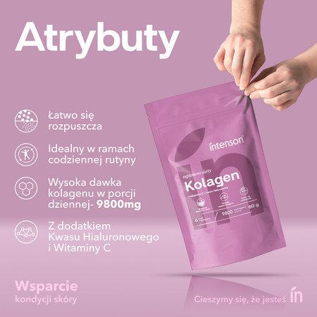 Intenson Kolagen + Witamina C + Kwas Hialuronowy 60g