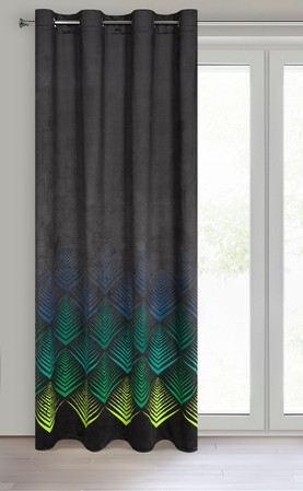 ZASŁONA GOTOWA ANGELINA 140 X 250 CM CZARNY