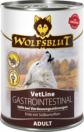 Wolfsblut VetLine Gastrointestinal Kaczka i Bataty 395g – dieta weterynaryjna dla psów z zaburzeniami trawienia
