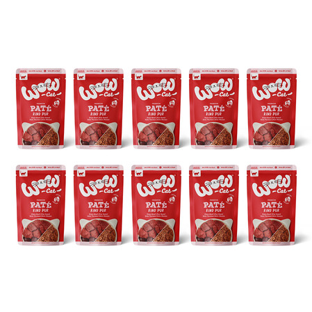 Zestaw 10x WOW CAT Rind Pur - wołowina dla dorosłych kotów (125g)