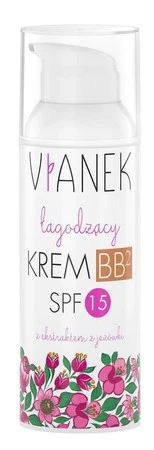 Vianek - Łagodzący krem do twarzy BB SPF 15 ciemny - 50 ml KRÓTKA DATA 05.2024
