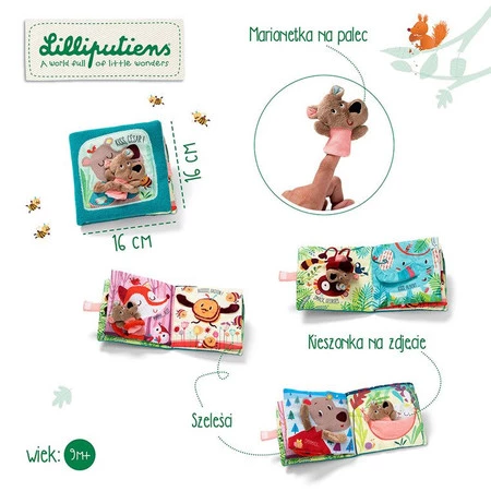 LILLIPUTIENS Książeczka z mini-pacynką na palec wielofunkcyjna