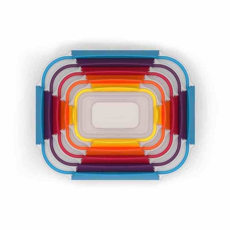 JJ - Zestaw 5 pojemników, Nest™ Lock, multikolor
