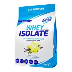 6PAK WHEY ISOLATE odżywka białkowa Izolat 700 g smak Vanilla