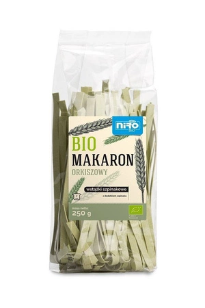 Niro − Makaron orkiszowy szpinakowy wstążki BIO − 250 g