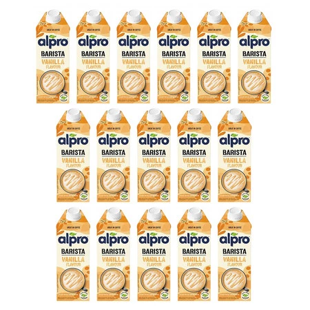 Zestaw 16x Alpro Napój Owsiano-Sojowy Barista Wanilia  750ml
