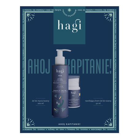 Hagi - Xmas Zestaw Ahoj Kapitanie Żel do mycia twarzy 200ml+Krem-żel nawilżajacy 50ml