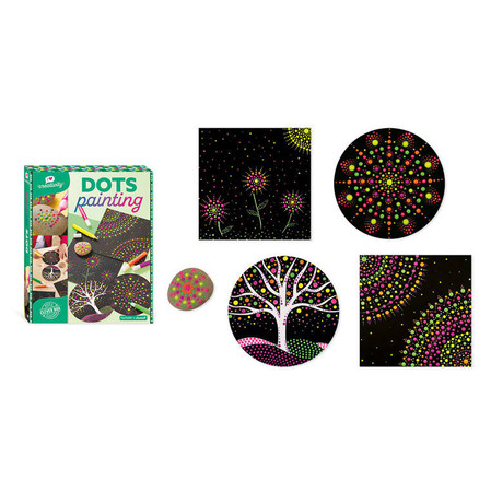 Janod Zestaw kreatywny Malowanie kropkami Dots painting I love creativity 8+