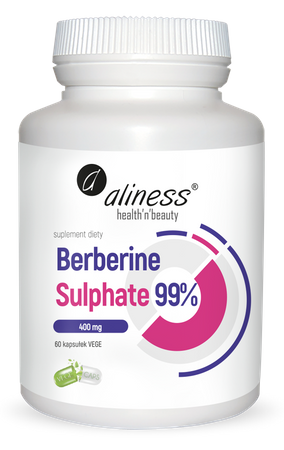 Aliness Berberine Sulphate 99% 400 mg x 60 Vege caps.