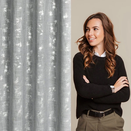 Zasłona gotowa Solana 140 x 250 cm, Srebrny