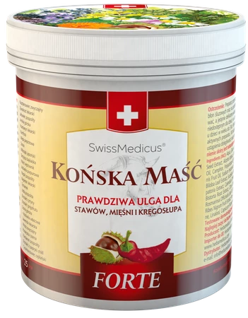 SWISSMEDICUS Końska maść rozgrzewająca FORTE 500ml