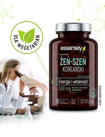 Essensey Żeń-szeń koreański, energia i witalność - 90 kaps