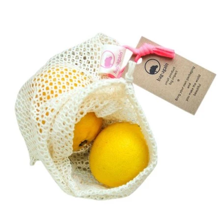 Siatka z organicznej bawełny na warzywa 15 x 25 cm