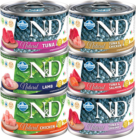 FARMINA ND CAT NATURAL Tuna / Salmon Tuńczyk Łosoś 140g